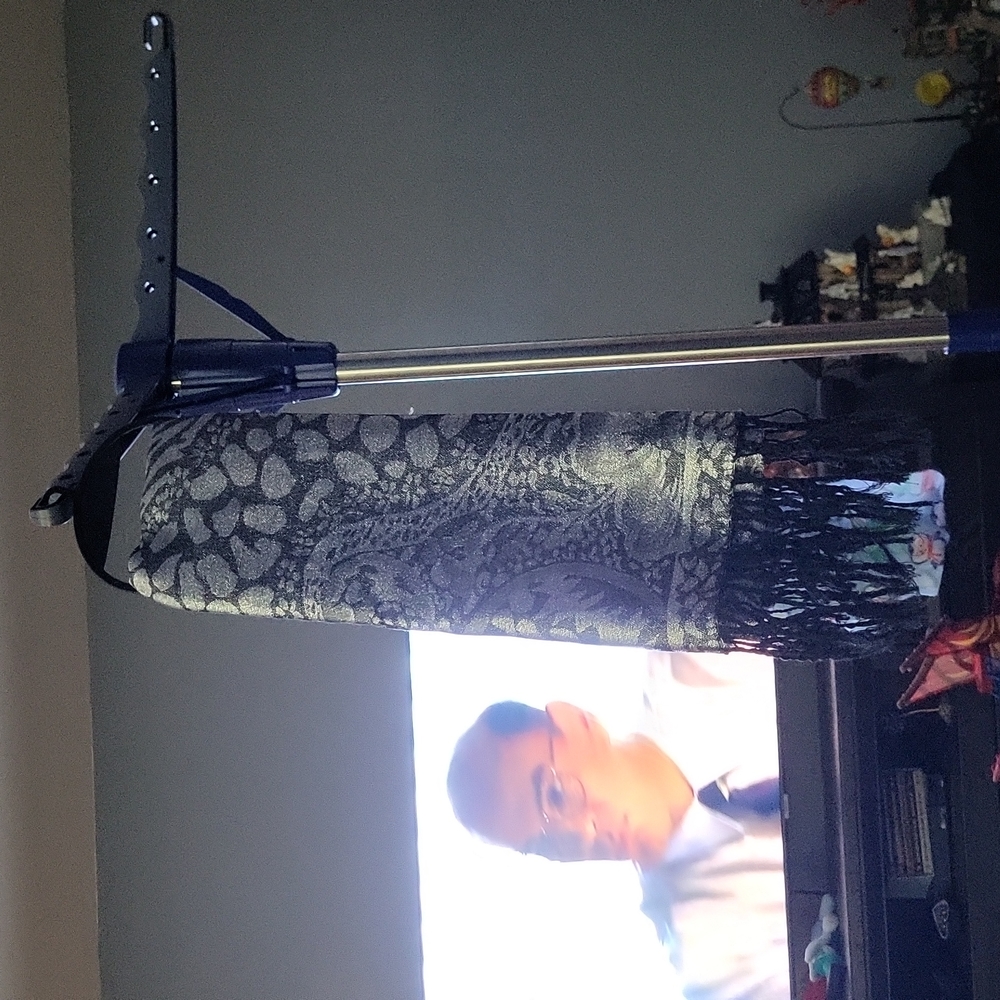 Black and silver pashminas - NWT